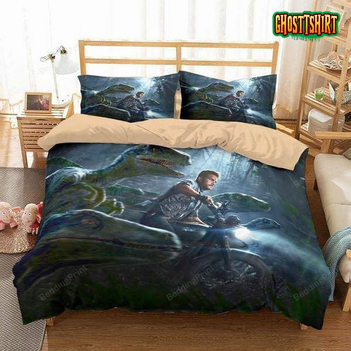3D Jurassic World Duvet Cover Bedding Set