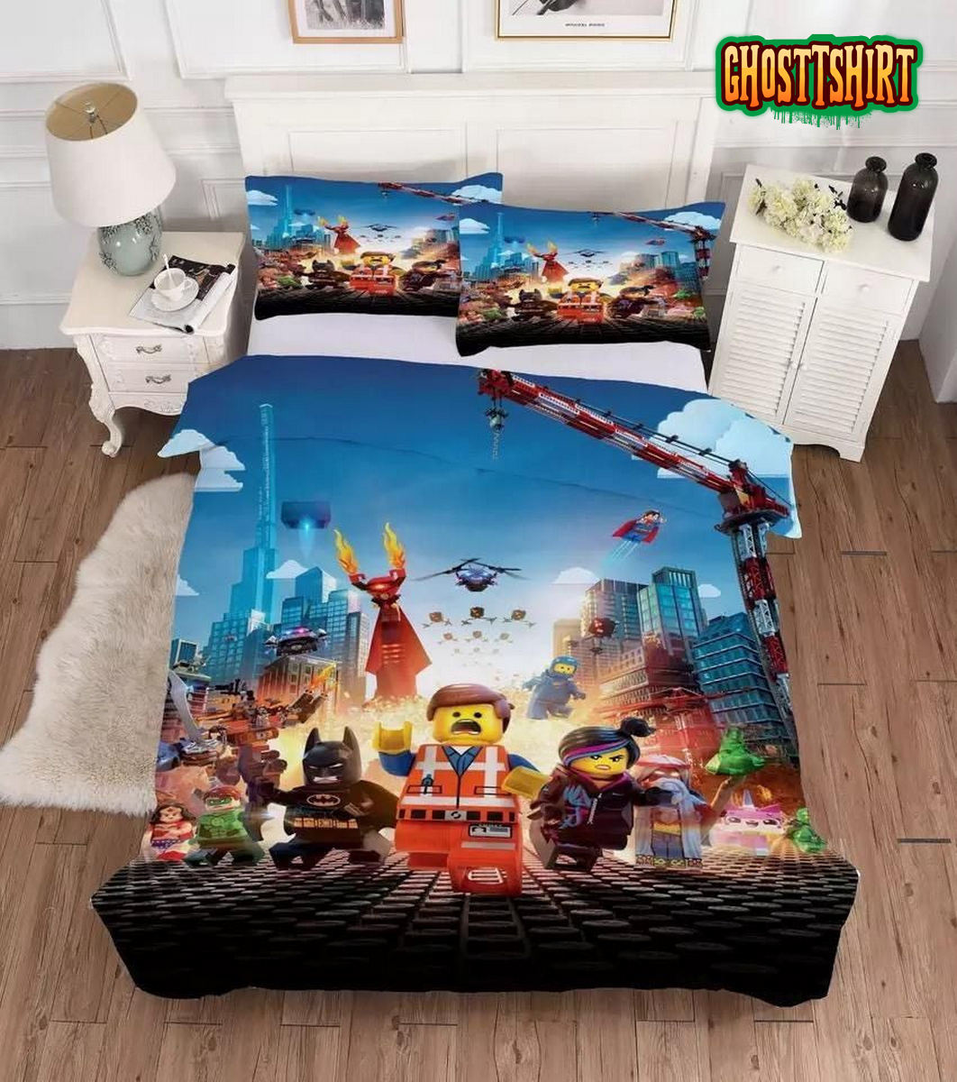 3D Lego Movie Heroes Bedding Set