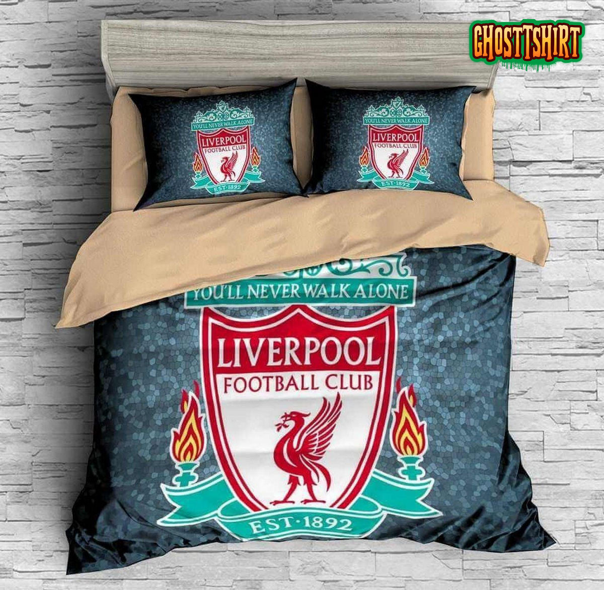 3D Liverpool Football Club Logo Soccer 1 Bedding Set