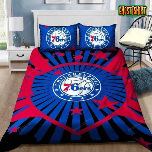 3D Nba Philadelphia 76ers Basketball Logo Bedding Set