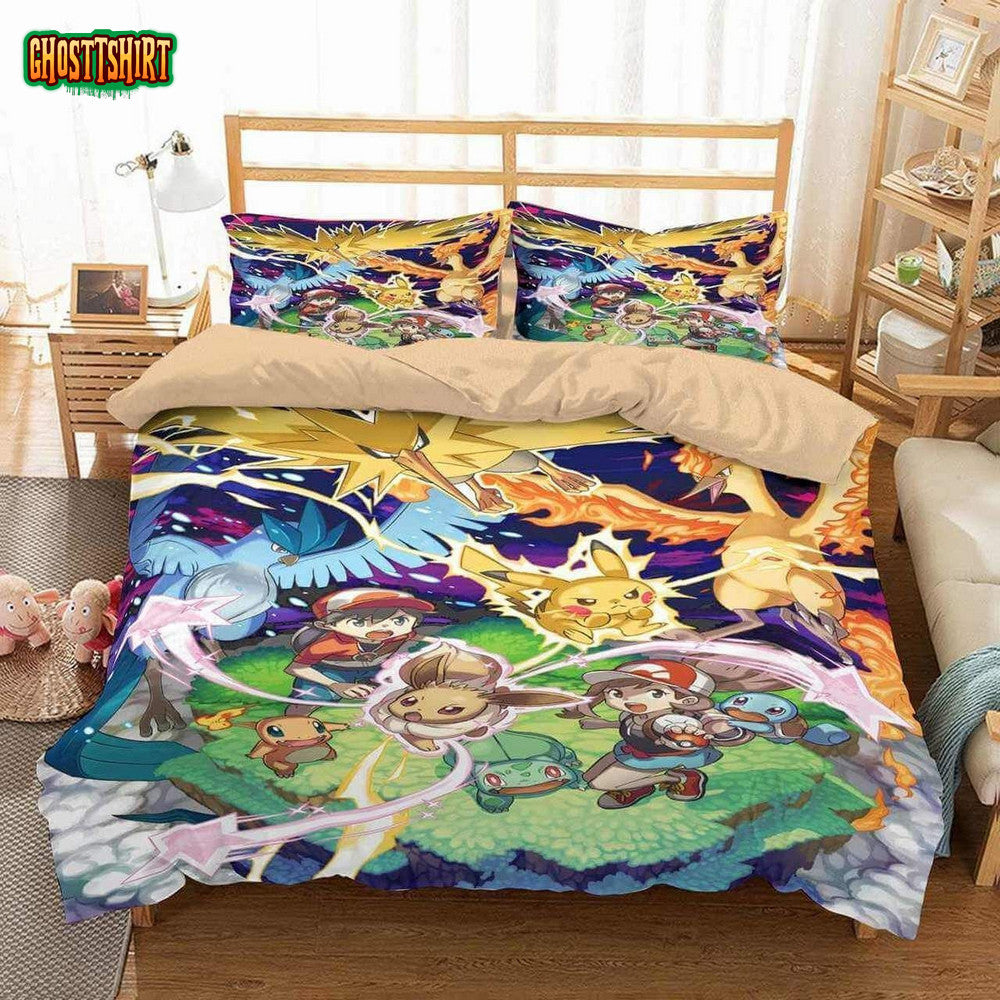 3D Pokemon Go Duvet Cover Bedding Set Ver 1