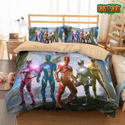 3D Power Rangers Duvet Cover Bedding Set