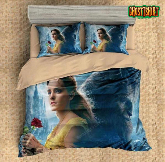 3D Printed Beauty And The Beast Musical Romantic Movie Bedding Set