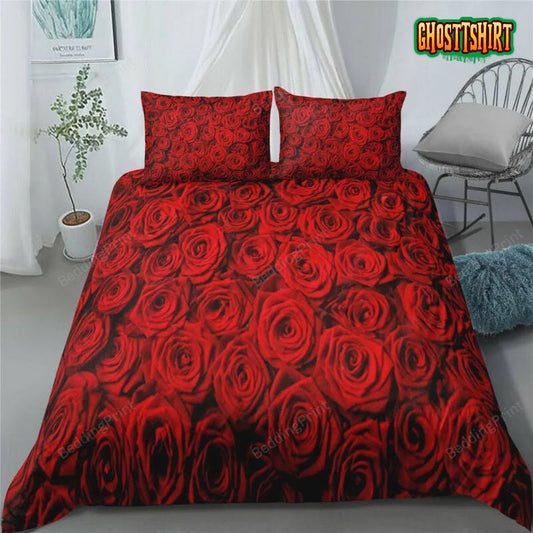 3D Red Rose Romantic & Ardour Bedding Set