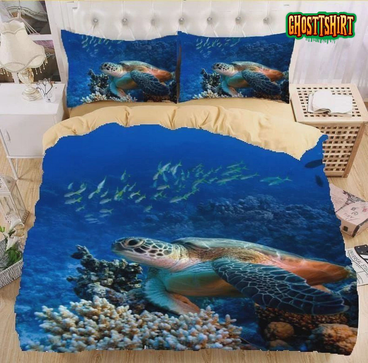 3D Sea Turtle Bed Sheets Duvet Cover Bedding Set