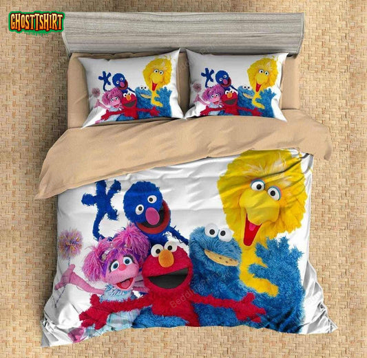 3D Sesame Street Duvet Cover Bedding Set Ver 1