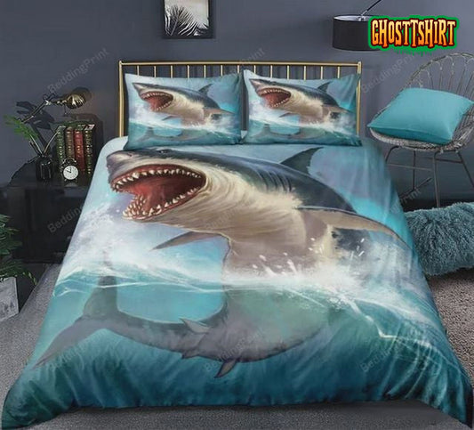 3D Shark Ocean Fish Animals Bed Sheets Duvet Cover Bedding Set