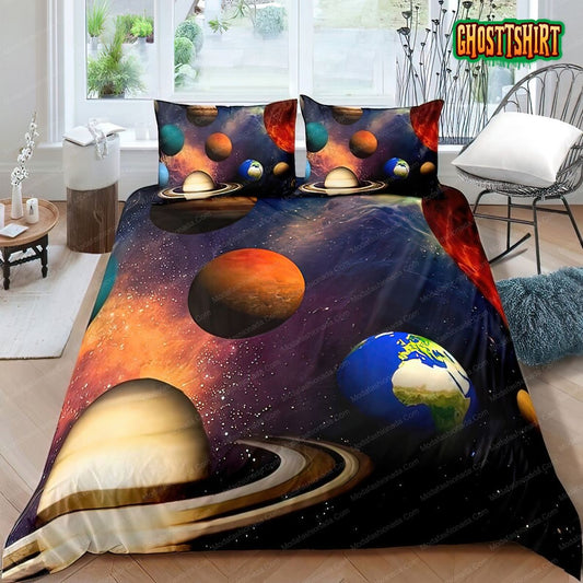 3D Solar System Universe Bedding Set