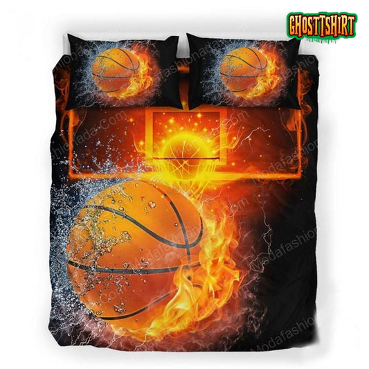 3D Sport Fire Basketball 27 Bedding Set