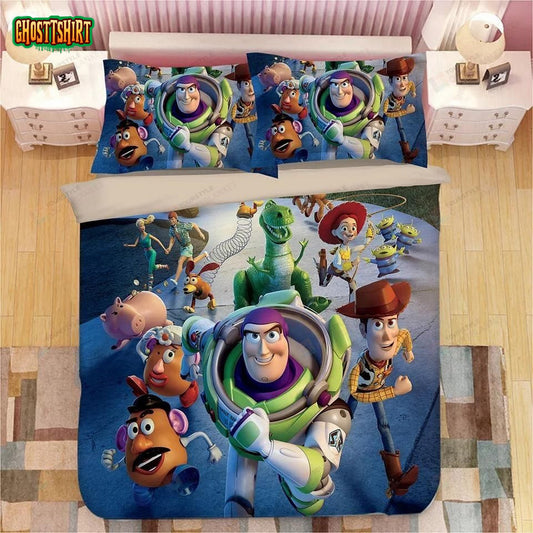 3D Toy Story Characters On The Road Bedding Set