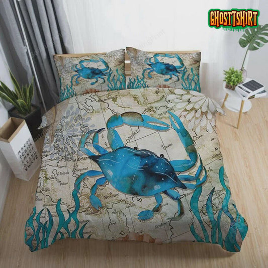 3D Vintage Crab Bed Sheets Duvet Cover Bedding Set