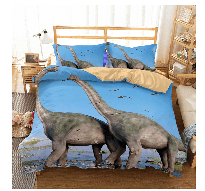 3D Blue Sky Dinosaur Quilt Cover Set Bedding Set Pillowcases 105