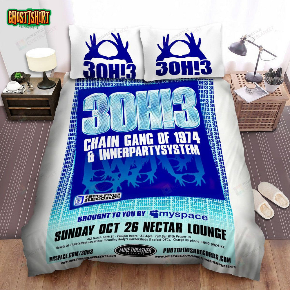 3oh!3 Poster Bed Sheets Spread Comforter Duvet Cover Bedding Set