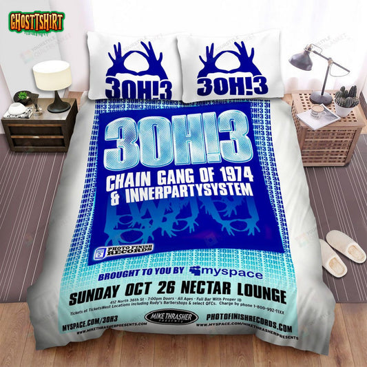 3oh!3 Poster Bed Sheets Spread Comforter Duvet Cover Bedding Set