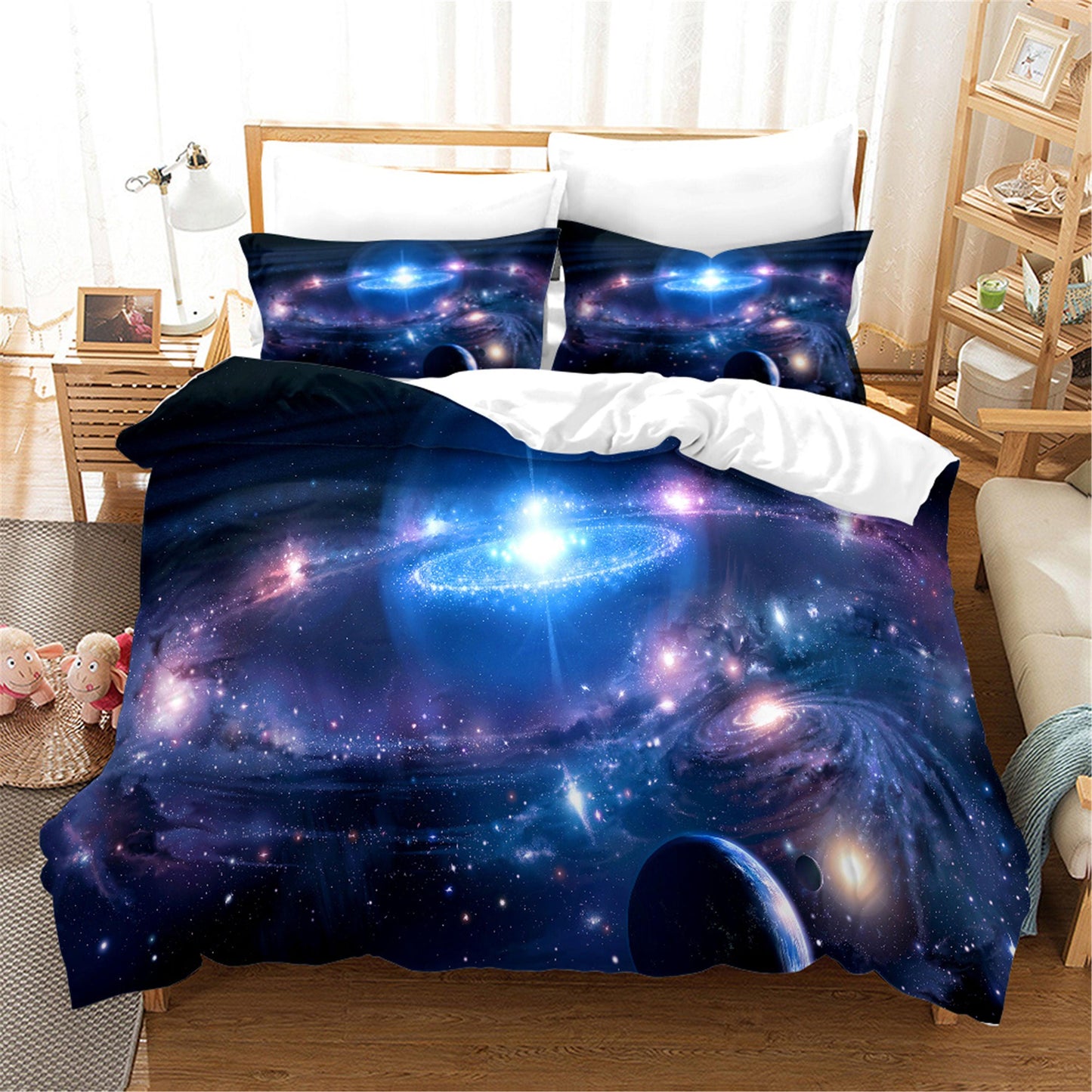 3D Abstract Space Universe Planet Quilt Cover Set Bedding Set Duvet Cover Pillowcases 126