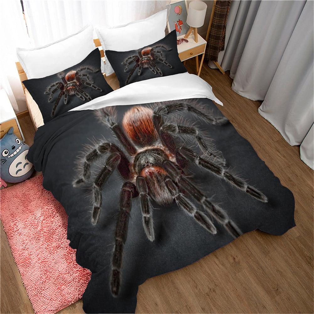 3D Animal Spider Black Quilt Cover Set Bedding Set Duvet Cover Pillowcases 96