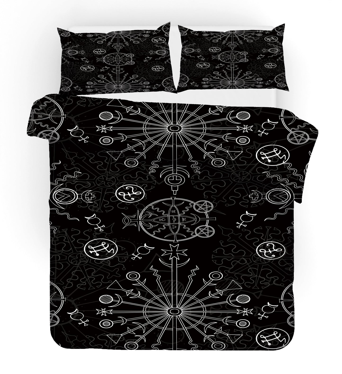 3D Black Tarot Quilt Cover Set Bedding Set Duvet Cover Pillowcases SF116