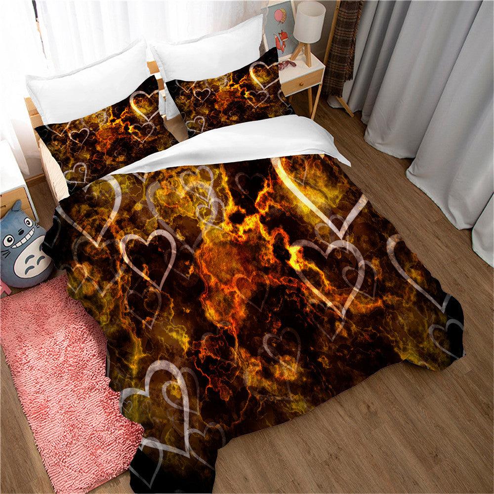 3D Art Dark Love Heart Quilt Cover Set Bedding Set Duvet Cover Pillowcases 150