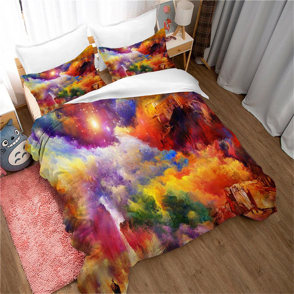 3D Artistic Color Cloud Quilt Cover Set Bedding Set Duvet Cover Pillowcases 182