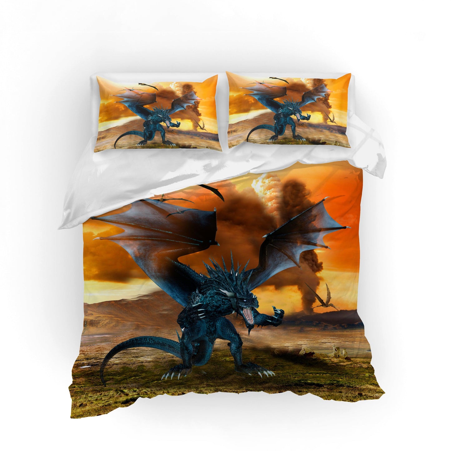 3D Abstract Pterosaur Quilt Cover Set Bedding Set Pillowcases 24