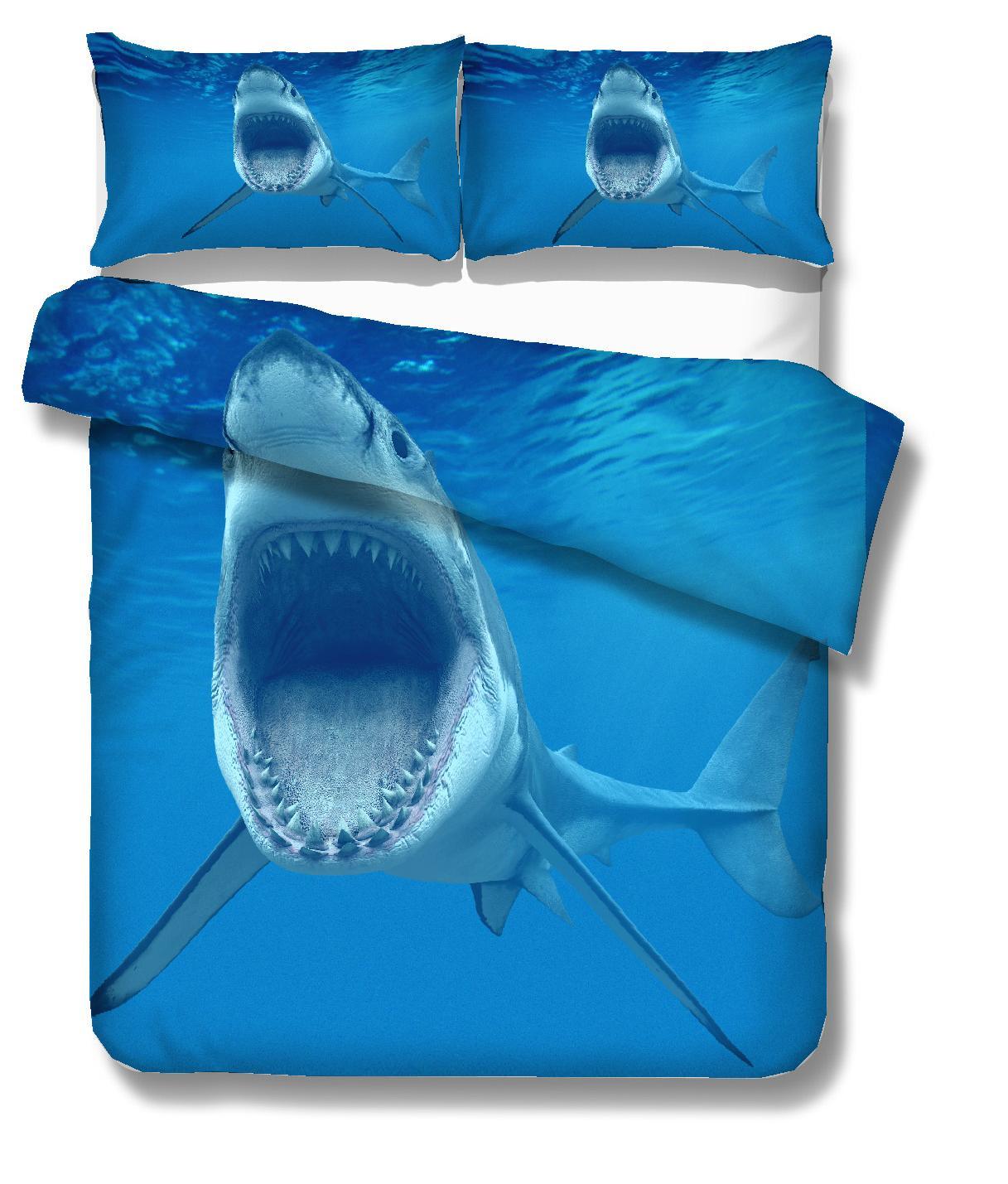 3D Animals Shark Quilt Cover Set Bedding Set Pillowcases 43