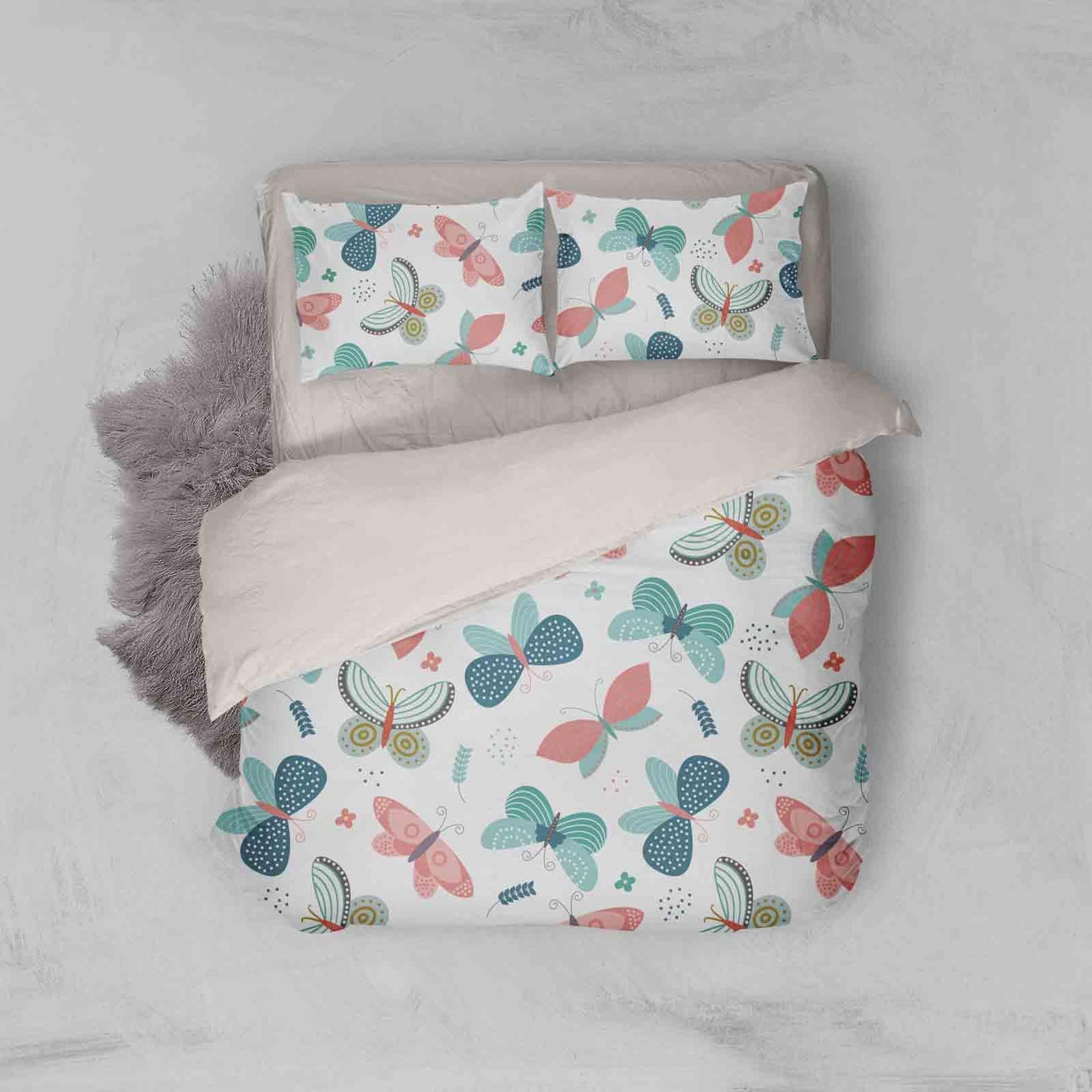 3D Cartoon Butterfly Quilt Cover Set Bedding Set Pillowcases 119