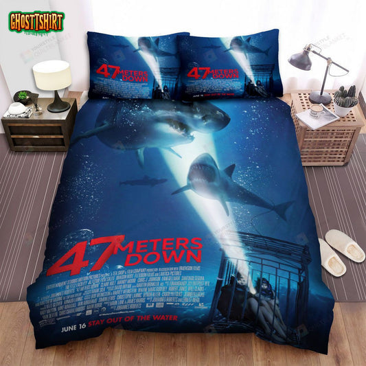 47 Meters Down Movie Poster Bed Sheets Spread Comforter Duvet Cover Bedding Set Ver 1