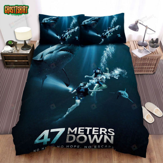 47 Meters Down Movie Poster Bed Sheets Spread Comforter Duvet Cover Bedding Set Ver 5
