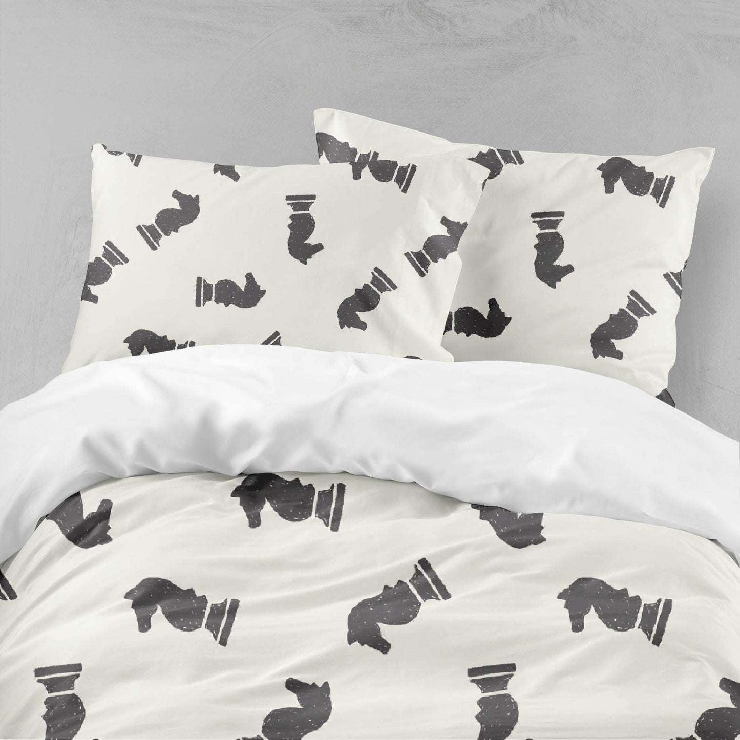 3D Black White Chess Quilt Cover Set Bedding Set Pillowcases  26