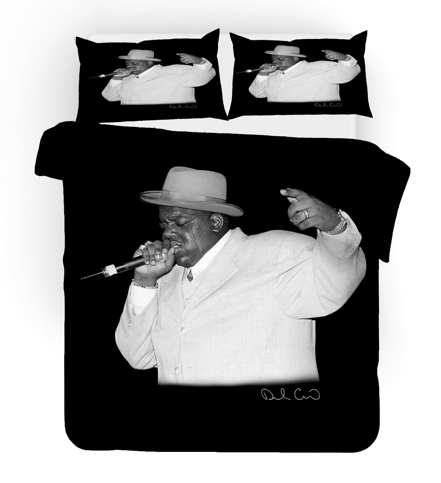 3D Black White The Notorious B.I.G Quilt Cover Set Bedding Set Duvet Cover Pillowcases SF151