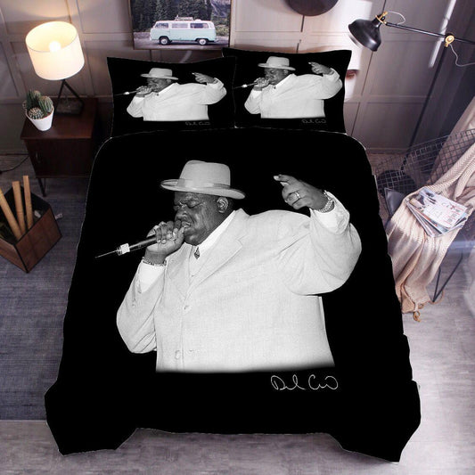 3D Black White The Notorious B.I.G Quilt Cover Set Bedding Set Duvet Cover Pillowcases SF151