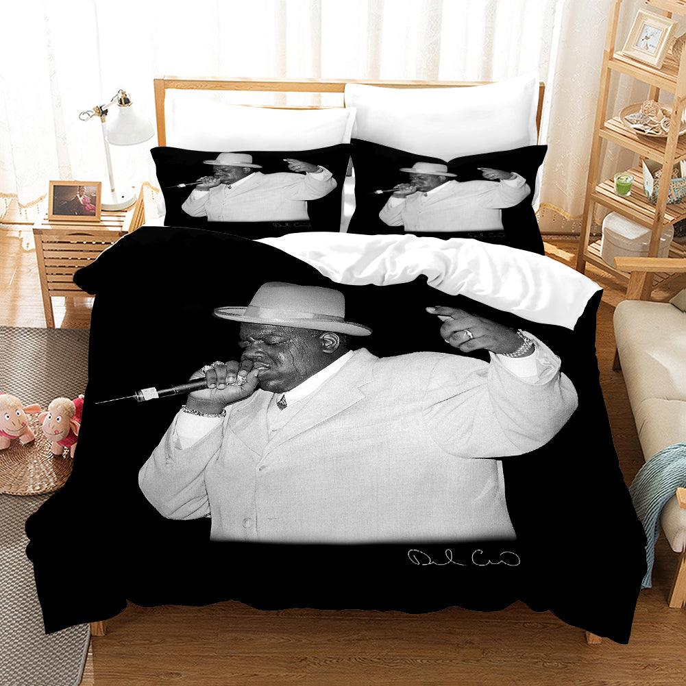 3D Black White The Notorious B.I.G Quilt Cover Set Bedding Set Duvet Cover Pillowcases SF151