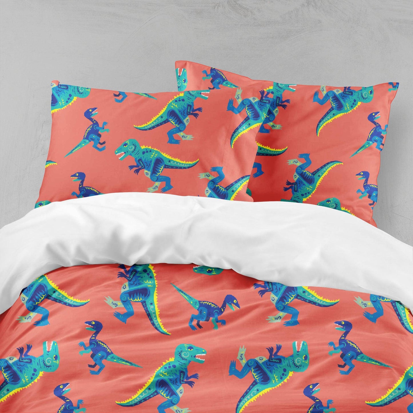 3D Blue Cartoon Dinosaur Quilt Cover Set Bedding Set Pillowcases 124