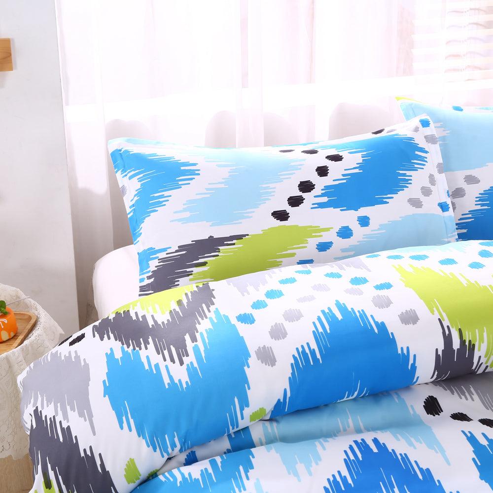 3D Abstract Blue Geometry Quilt Cover Set Bedding Set Duvet Cover Pillowcases 520