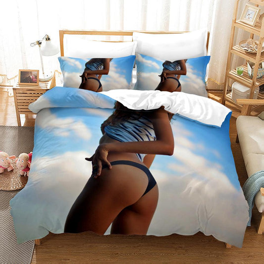 3D Bikini Girl Quilt Cover Set Bedding Set Duvet Cover Pillowcases A031 LQH