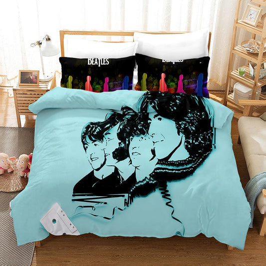 3D Band The Beatles Quilt Cover Set Bedding Set Pillowcases 57