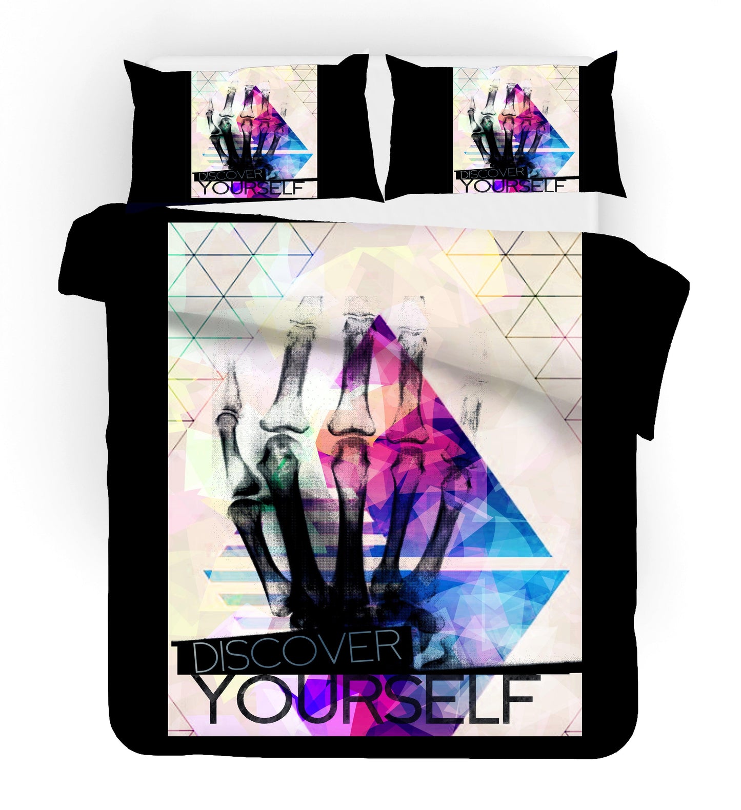 3D Black Hand Bone Quilt Cover Set Bedding Set Pillowcases 138