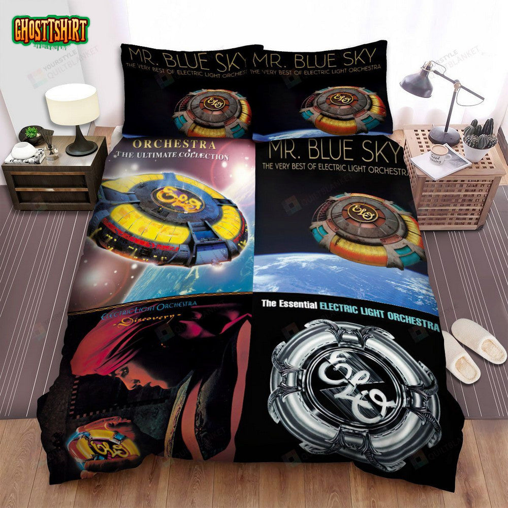 4in1 Album Cover Electric Light Orchestra Bed Sheets Spread Comforter Duvet Cover Bedding Set