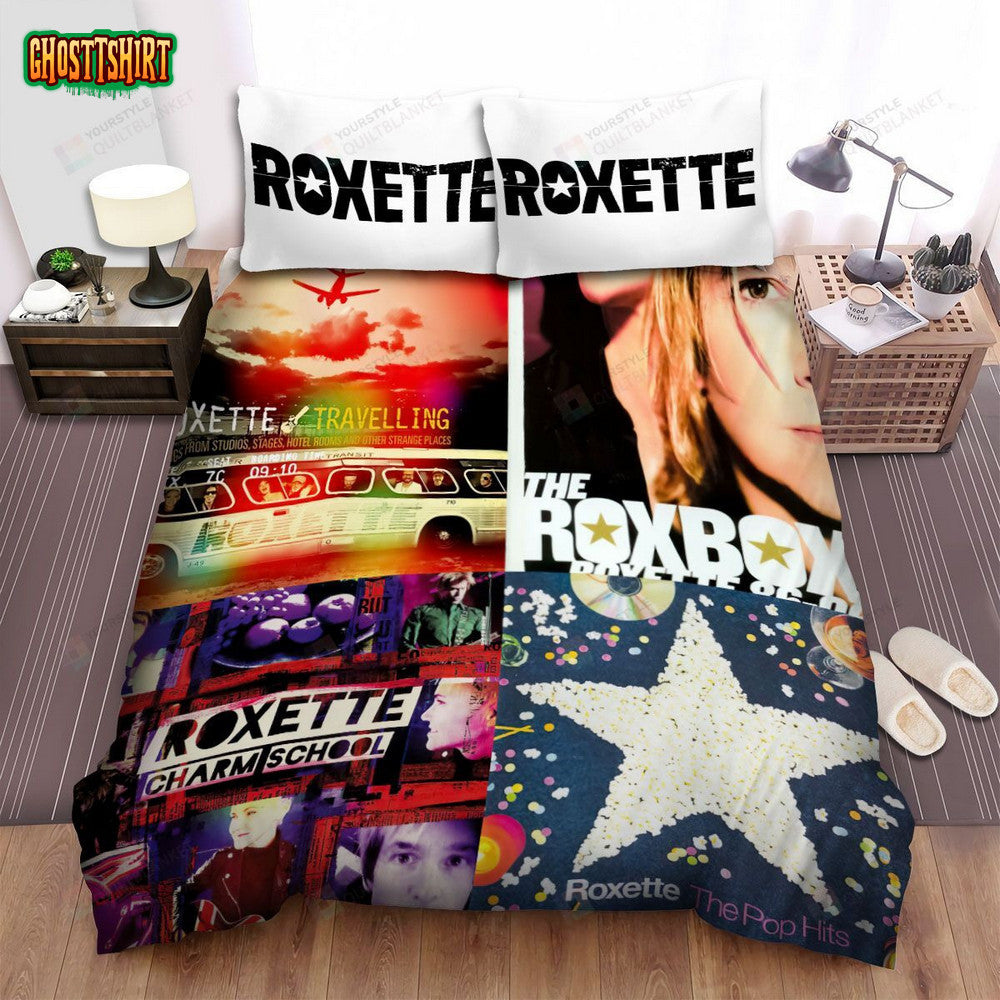 4in1 Album Cover Photo 2 Roxette Bed Sheets Spread Comforter Duvet Cover Bedding Set