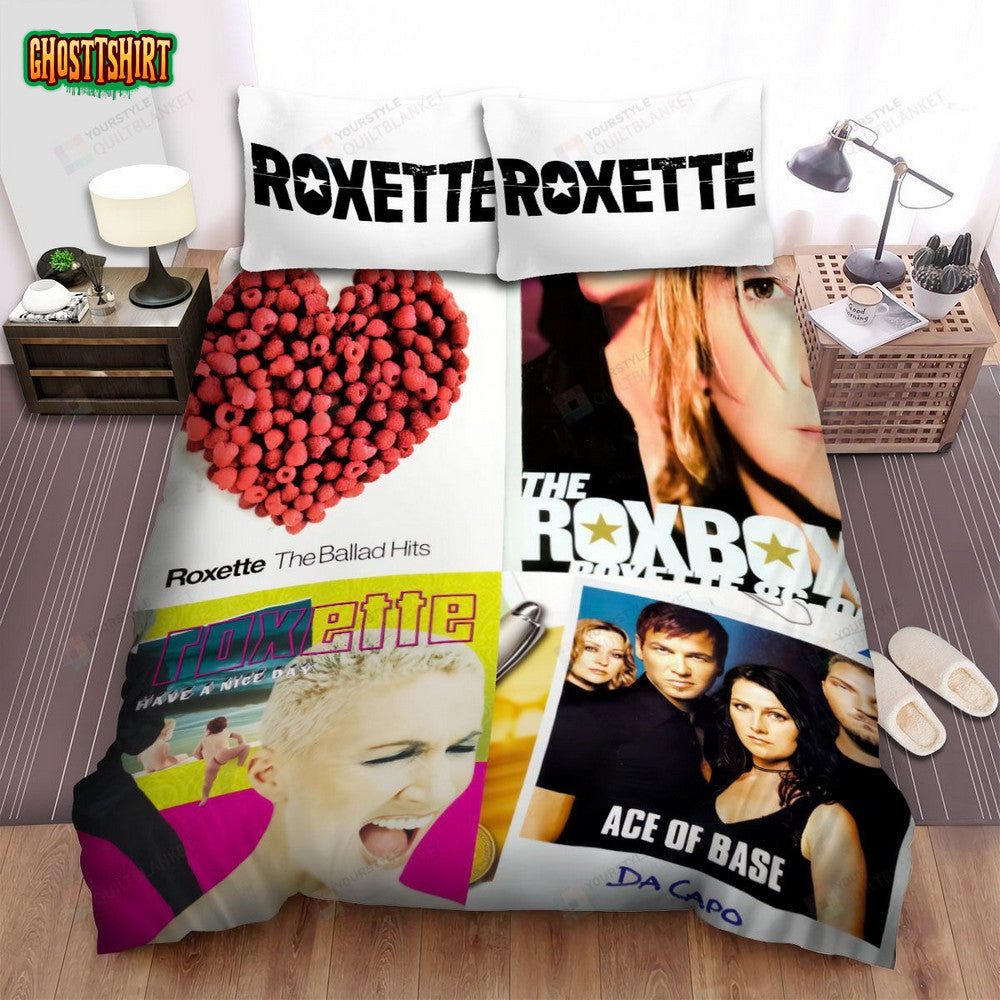4in1 Album Cover Photo 3 Roxette Bed Sheets Spread Comforter Duvet Cover Bedding Set