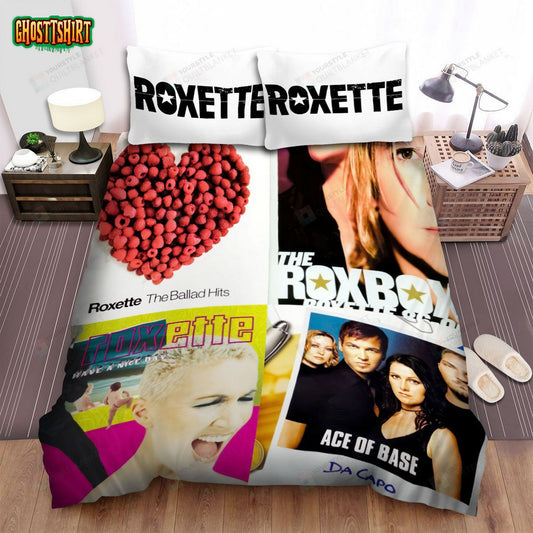 4in1 Album Cover Photo 3 Roxette Bed Sheets Spread Comforter Duvet Cover Bedding Set