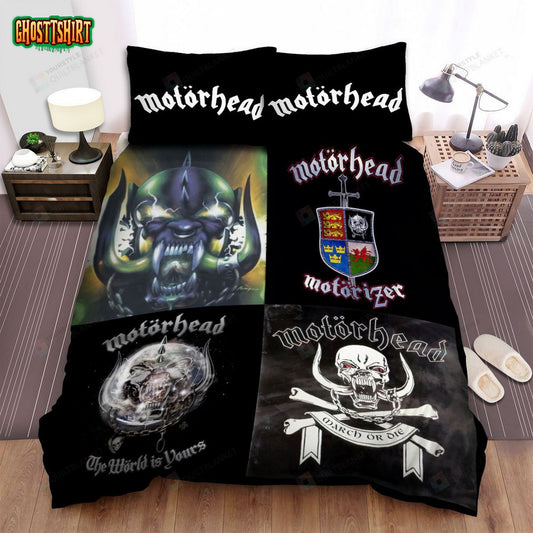 4in1 Album Cover Photo Motorhead Bed Sheets Spread Comforter Duvet Cover Bedding Set