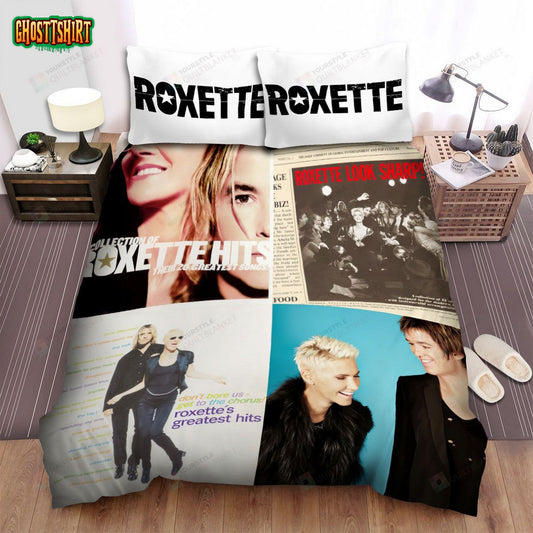 4in1 Album Cover Photo Roxette Bed Sheets Spread Comforter Duvet Cover Bedding Set