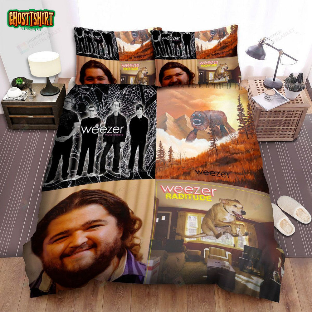 4in1 Album Cover Weezer Bed Sheets Spread Comforter Duvet Cover Bedding Set