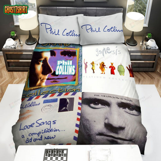 4in1 Album Phil Collins Bed Sheets Spread Comforter Duvet Cover Bedding Set