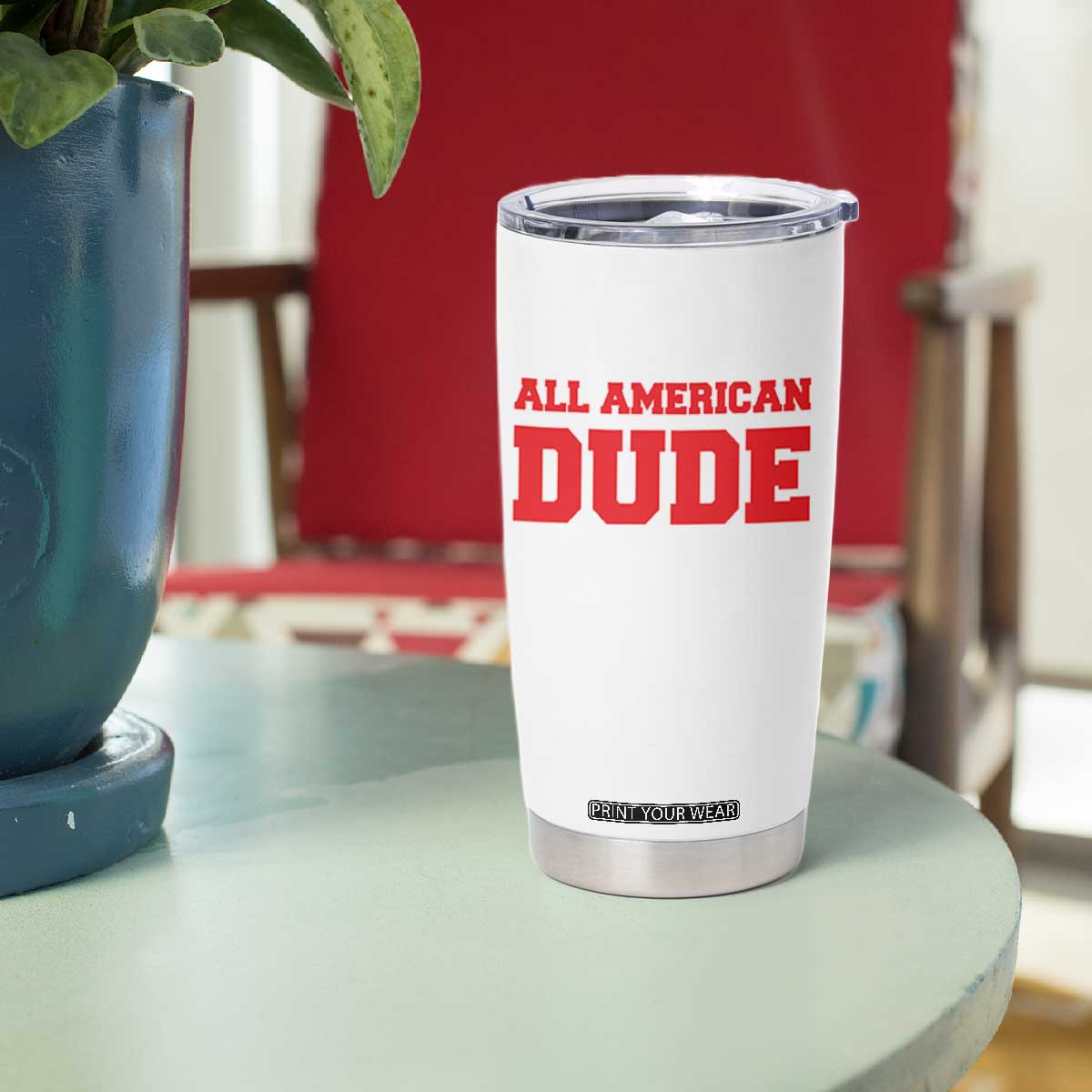4th of July All American Dude Tumbler Cup TS10