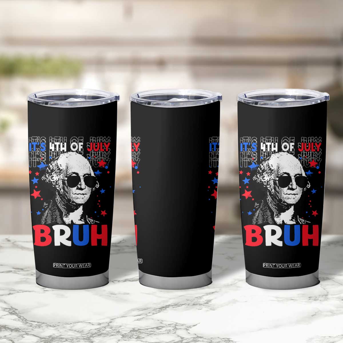 4th of July George Washington Bruh Tumbler Cup TS10