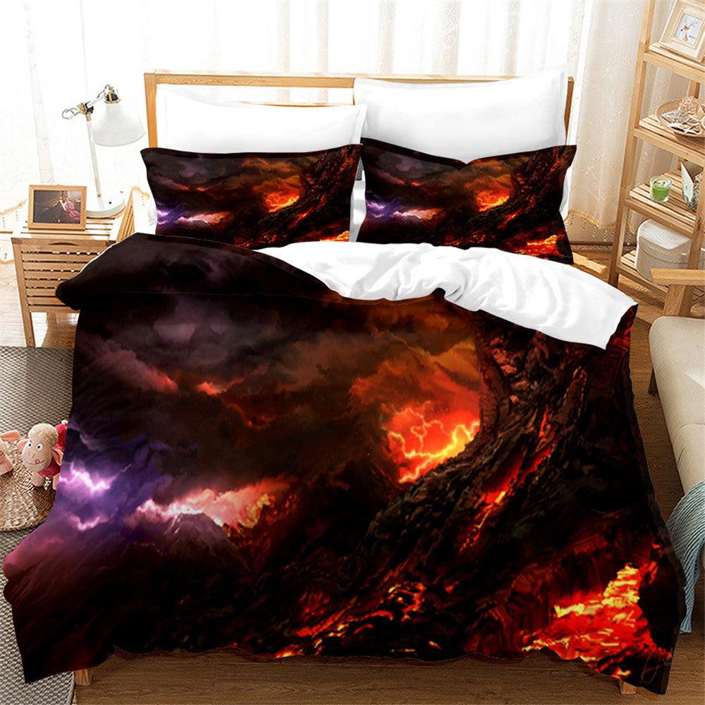 3D Abstract Lava Quilt Cover Set Bedding Set Duvet Cover Pillowcases 151
