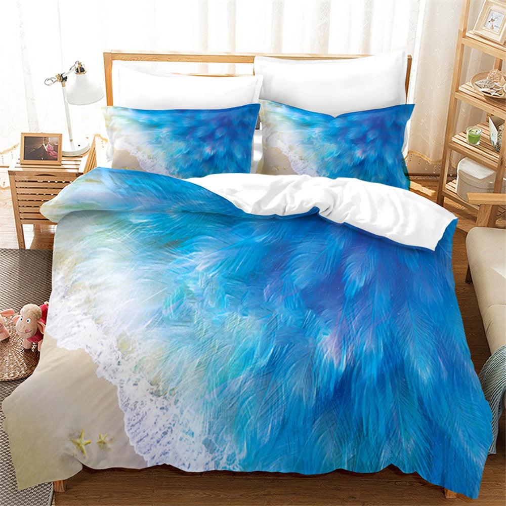 3D Blue Beach Landscape Quilt Cover Set Bedding Set Duvet Cover Pillowcases 161