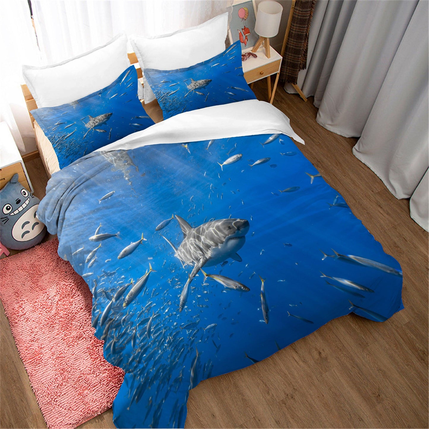 3D Blue Sea Animal Whale Quilt Cover Set Bedding Set Duvet Cover Pillowcases 36